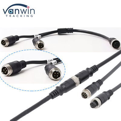 Cable d'adaptateur d'aviation à 6 broches féminin à double 4P mâle pour le système de sécurité du véhicule