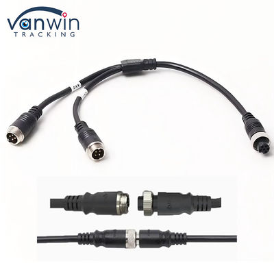 Cable d'adaptateur d'aviation à 6 broches féminin à double 4P mâle pour le système de sécurité du véhicule