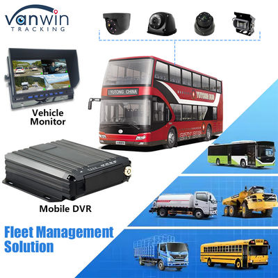 4CH 1080P Carte SD double DVR mobile Support de capteur d'huile 4G Vidéo de surveillance en temps réel GPS Tracker