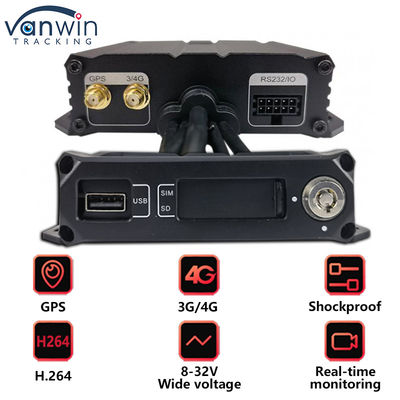 4CH carte SD double DVR mobile mini taille voiture boîte noire dans le véhicule CCTV 4G GPS MDVR