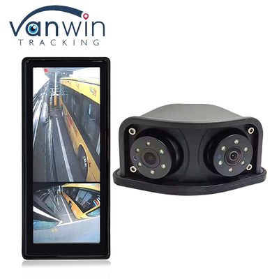 HD IR vision nocturne imperméable à l'eau 1080P double lentille vue latérale zone aveugle vue arrière miroir vue arrière caméra de secours pour bus