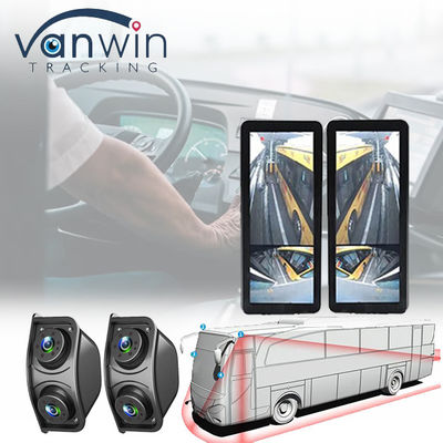 HD IR vision nocturne imperméable à l'eau 1080P double lentille vue latérale zone aveugle vue arrière miroir vue arrière caméra de secours pour bus