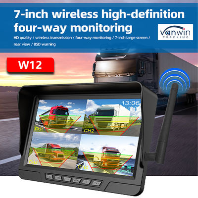7 pouces moniteur de voiture sans fil Kit de caméra solaire avec IP68 CCTV Sécurité caméra sans fil