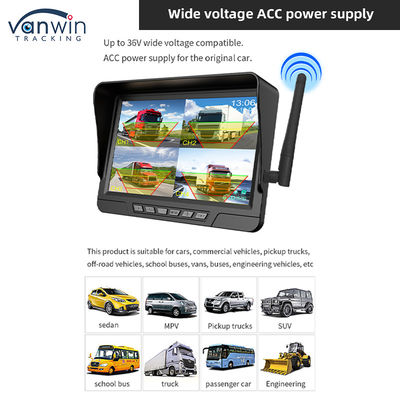 7 pouces moniteur de voiture sans fil Kit de caméra solaire avec IP68 CCTV Sécurité caméra sans fil