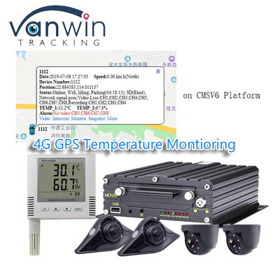 Système de surveillance de la température des camions congélateurs 4G Voiture GPS MDVR tout en une solution