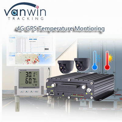 Enregistreur vidéo GPS sans fil 4CH 4G Surveillance de la température pour véhicules réfrigérés