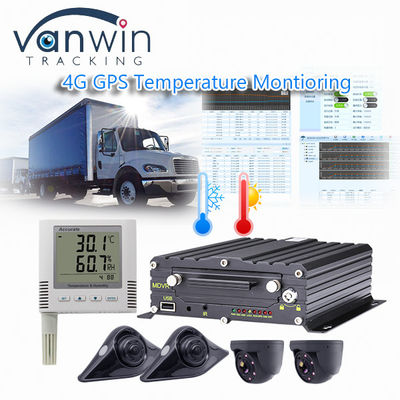 Enregistreur vidéo GPS sans fil 4CH 4G Surveillance de la température pour véhicules réfrigérés