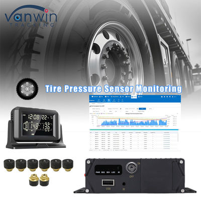 Système de surveillance en temps réel 4CH GPS 4G DVR mobile Système de surveillance de la pression des pneus