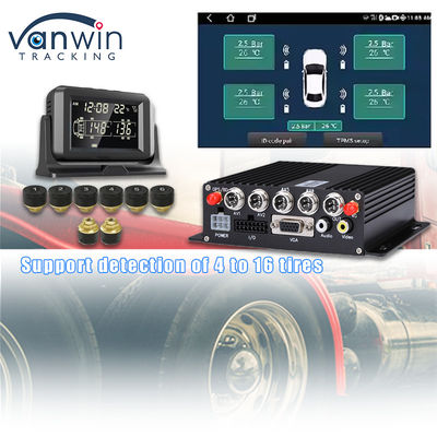 Système de surveillance en temps réel 4CH GPS 4G DVR mobile Système de surveillance de la pression des pneus