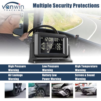 Système de surveillance en temps réel 4CH GPS 4G DVR mobile Système de surveillance de la pression des pneus