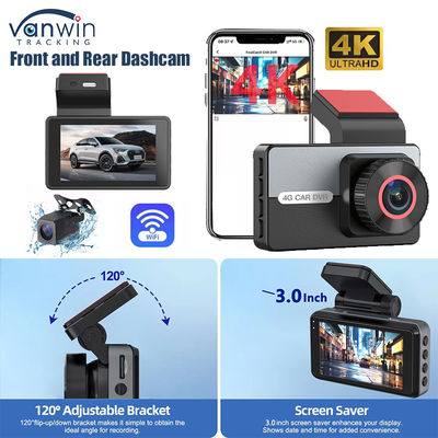 2K 1080P Dual Dash Cam WiFi APP Contrôle de la vision nocturne Moniteur de stationnement G-Sensor pour voiture