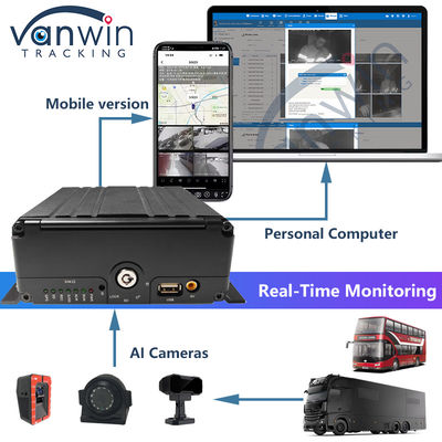8CH AI Mobile DVR avec ADAS DMS BSD 4G et boîte noire GPS pour la sécurité du véhicule