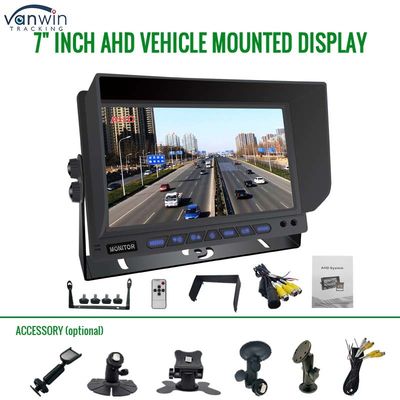 Moniteur AHD 4 canaux 7 pouces Full HD1080P MDVR Moniteur de voiture à écran partagé pour véhicule