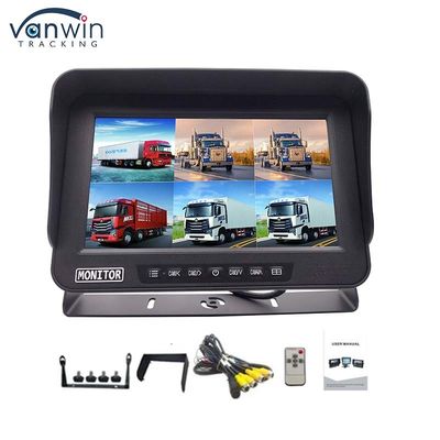 Moniteur AHD 1080P MDVR 10,1 pouces 6 canaux imperméable à l'eau Moniteur à écran partagé Carte SD pour véhicule