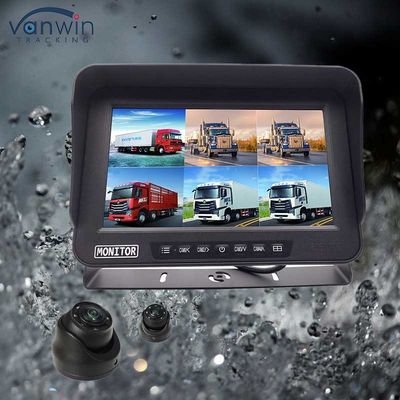 Moniteur AHD 1080P MDVR 10,1 pouces 6 canaux imperméable à l'eau Moniteur à écran partagé Carte SD pour véhicule