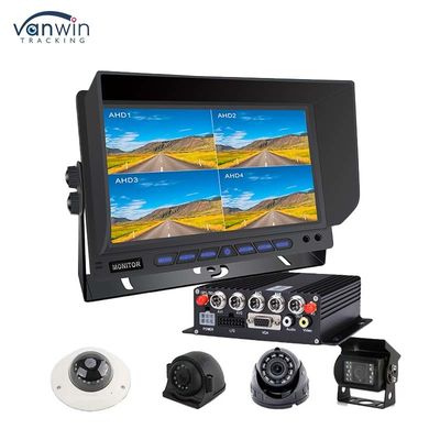 AHD/CVBS Moniteur de voiture à écran partagé multi-vidéo à entrée mixte 4 canaux 7 pouces
