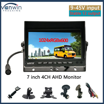 Moniteur de voiture 7 pouces sortie VGA CCTV auto-compatible écran de surveillance de sécurité avec chapeau de soleil avec U Stand