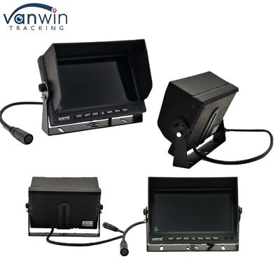 Moniteur de voiture 7 pouces sortie VGA CCTV auto-compatible écran de surveillance de sécurité avec chapeau de soleil avec U Stand