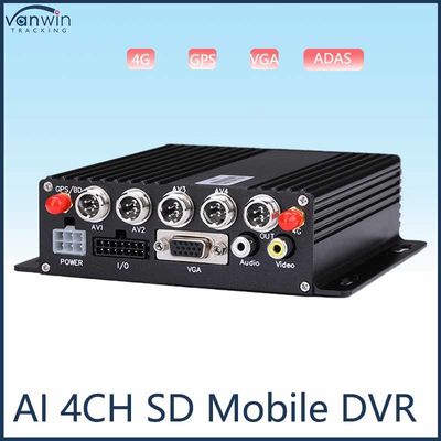HD 1080P AI BSD ADAS DMS Kit Buses camions 4G Wifi 4 canaux SD Systèmes de DVR mobiles Véhicule CAR Boîte noire