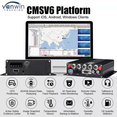 Traqueur de véhicule 5G GPS 4 canaux carte SD MDVR pour le service OEM
