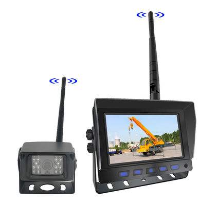 DVR numérique HD sans fil de 5 pouces avec affichage quad-split pour la surveillance de la sécurité des camions en marche arrière