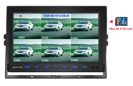 10.1 pouces HD TFT écran LCD Écran imperméable à l'eau du véhicule pour camions/fourgonnette alimentation en courant continu 12V-24V -30C à 80C Mode de nuit