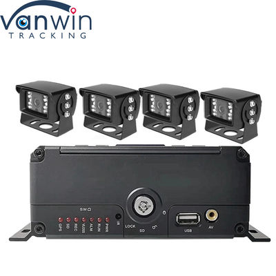 Système de surveillance mobile intégré au véhicule 4CH AHD 1080P avec stockage HDD et affichage de surveillance HD
