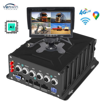 Surveillance de véhicule 4CH 1080P Caméra de secours inverse AI MDVR Système de suivi GPS du véhicule