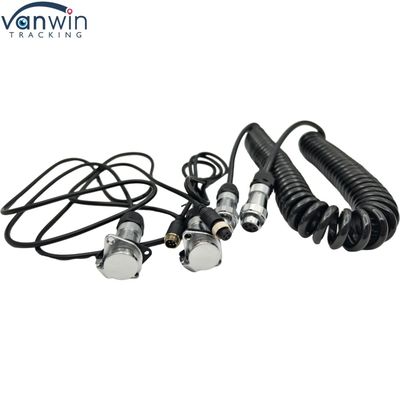 Cable de remorque imperméable à 4 broches 12V Caméra électronique filaire pour camions à double roue bus tracteur caméras de vue arrière