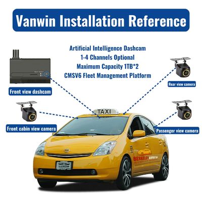 DC 12V Mini Cmsv7 H.265 1080P Caméra de véhicule Auto Dash Cam Mdvr 4g Gps Capteur de télécommande 1-4 Canaux Dashcam Cmsv6 Plateforme Mobile Mdvr