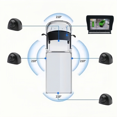 Vue 360 degrés autour de 3D système de caméra de camion lourd système de détection de point mort d'IA pour le camion bus RV voiture d'aide à l'arrière