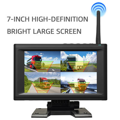 Écran d'affichage imperméable à l'eau de 7 pouces 1/2/4CH Système de caméra de surveillance de charge automatique sans fil