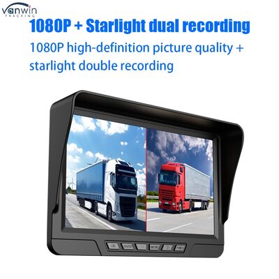 Enregistreur vidéo de voiture avec système BSD 7 pouces Système de recul de vue arrière DVR pour camion Caméra de tableau de bord DVR de stationnement avant et arrière pour camions