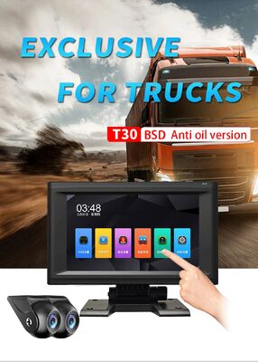 7 Inch Color Split Screen Car Rear View Camera Security 360 Monitoring DVR Recorder 4 Channels Truck Camera for Bus/Trailer/RVs