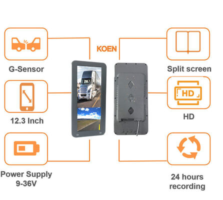 Rétroviseur de voiture professionnel Smart HD de première génération avec fonction d'écran divisé étanche à la vision nocturne