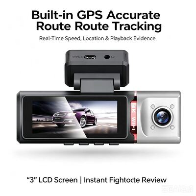 3 canaux AI 4G Dash Camera 4K à l'avant, ADAS et DMS, suivi GPS, moniteur de stationnement 24 heures sur 24, 7 jours sur 7