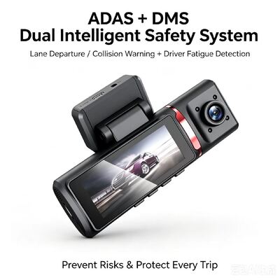 3 canaux AI 4G Dash Camera 4K à l'avant, ADAS et DMS, suivi GPS, moniteur de stationnement 24 heures sur 24, 7 jours sur 7