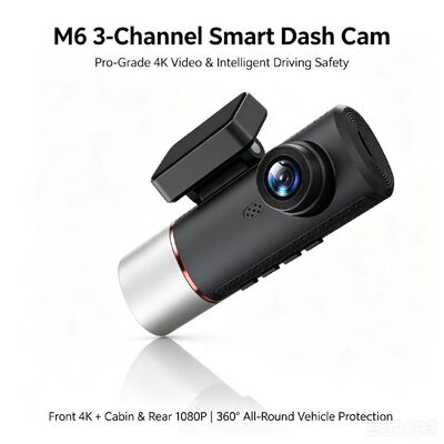 3 canaux AI 4G Dash Camera 4K à l'avant, ADAS et DMS, suivi GPS, moniteur de stationnement 24 heures sur 24, 7 jours sur 7