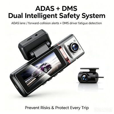 3 chaînes HD DVR Dash Cam 4G 4K Front 1080P Cabine arrière GPS Tracking ADAS DMS 24/7 Parking Monitor pour la sécurité de la flotte
