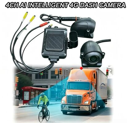 Caméra avant et arrière 4CH ADAS DMS Enregistreur vidéo automatique avec 4G GPS WIFI Caméra magnétique pour camion