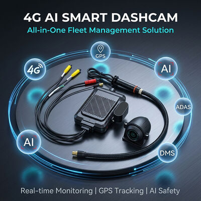 Enregistreur de bord intelligent 4G avec IA vidéo télématique GPS WiFi et bouton de panique SOS pour la sécurité de la flotte