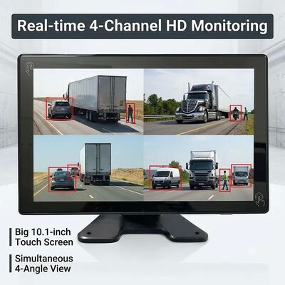 Système de surveillance de sécurité pour chariots élévateurs 4CH AI BSD 1080P Caméra/écran et lumière d'alarme LED/adapté aux engins lourds