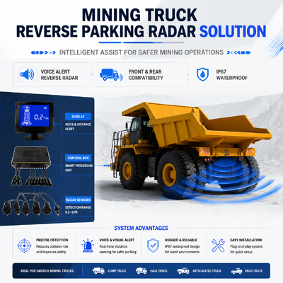 Système de freinage d'urgence AEBS pour camion minier, avertisseur d'angle mort avant et arrière BSD, surveillance de la fatigue du conducteur DMS