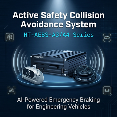 Kit de DVR mobile 4G avec système AEBS de surveillance par IA et de freinage actif pour camions