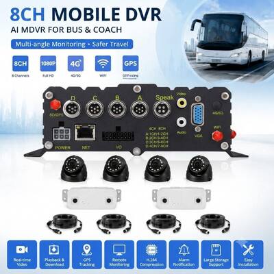 Système de comptage de passagers IA MDVR avec DMS ADAS BSD et 4G WiFi, précision de 98 % pour la gestion de flotte