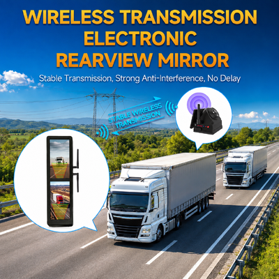 15.88 pouces écran tactile miroir rétroélectronique sans fil avec 4 caméras solaires magnétiques écran partagé BSD pour camions lourds