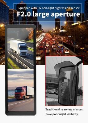 Système de caméra d'angle mort pour camion, double objectif 1080P, caméra de vision latérale, moniteur de 18,88 pouces pour semi-remorque, véhicule commercial