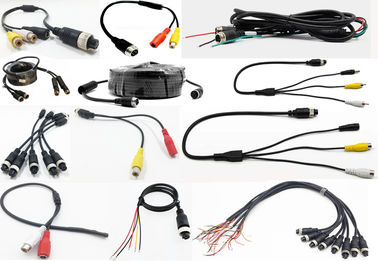 4 longueur audio du câble 23cm de Pin Aviation Connector Cable BNC RCA DVR