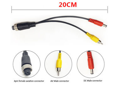 4 longueur audio du câble 23cm de Pin Aviation Connector Cable BNC RCA DVR