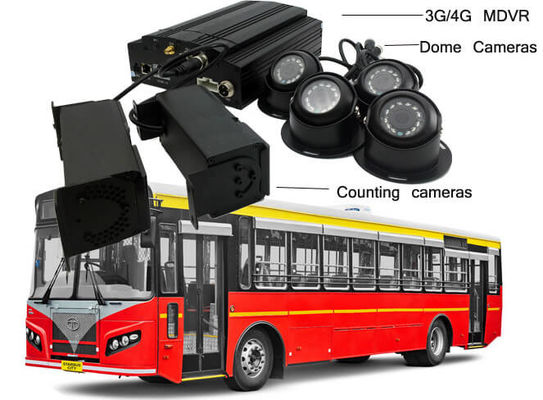 caméras binoculaires VPC DVR mobile de la télévision en circuit fermé 720P 4 pour l'autobus de 23 passagers